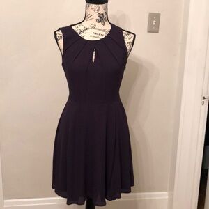 Express plum colored keyhole dress